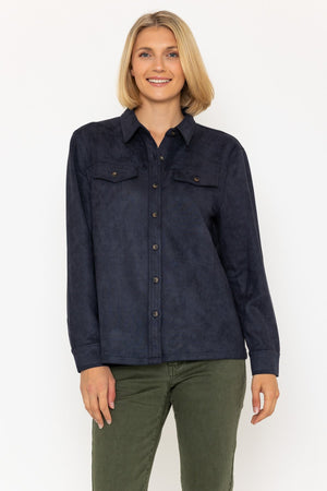 Carraig Donn Navy Suedette Shirt