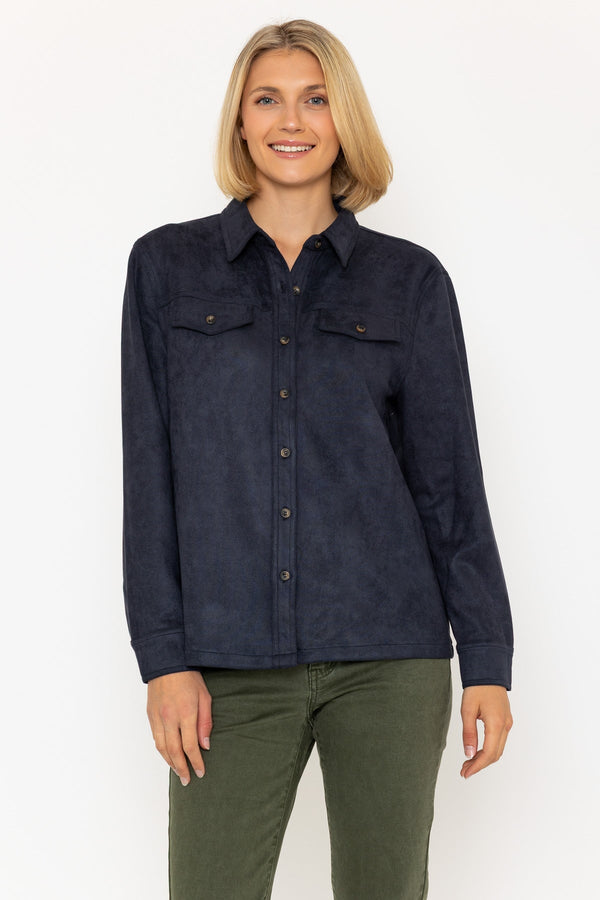 Carraig Donn Navy Suedette Shirt