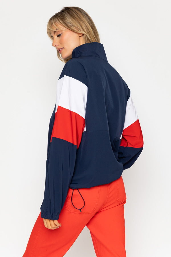 Carraig Donn Navy Water Repellent 1/2 Zip Wind Cheater