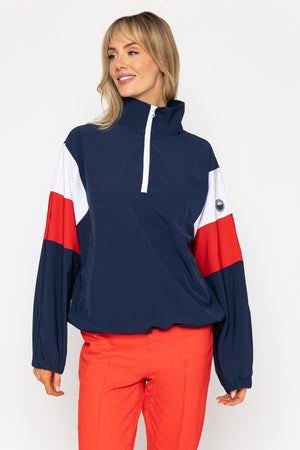 Carraig Donn Navy Water Repellent 1/2 Zip Wind Cheater