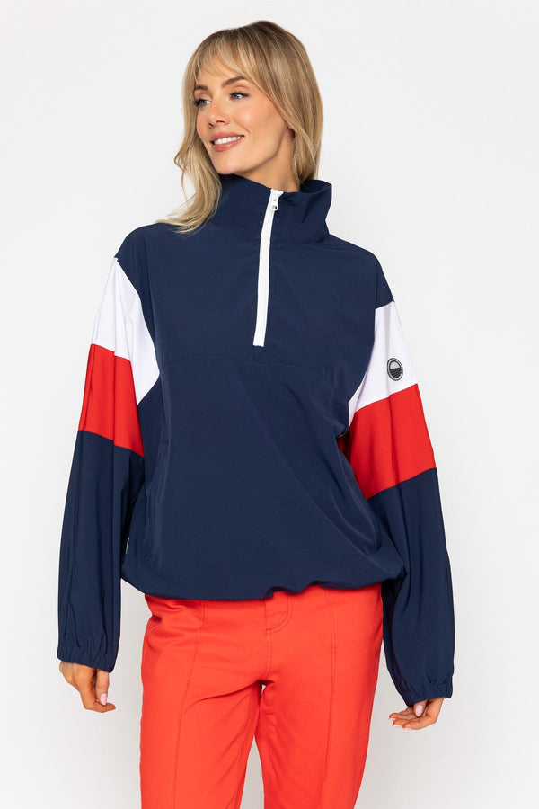 Carraig Donn Navy Water Repellent 1/2 Zip Wind Cheater