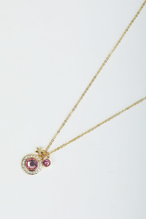 Carraig Donn October Birthstone Charm Necklace