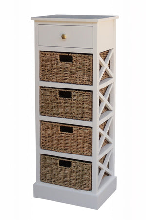 Carraig Donn Olivia Natural Wicker Basket Tallboy