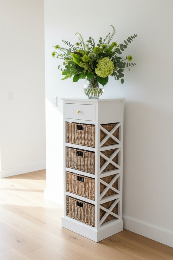 Carraig Donn Olivia Natural Wicker Basket Tallboy