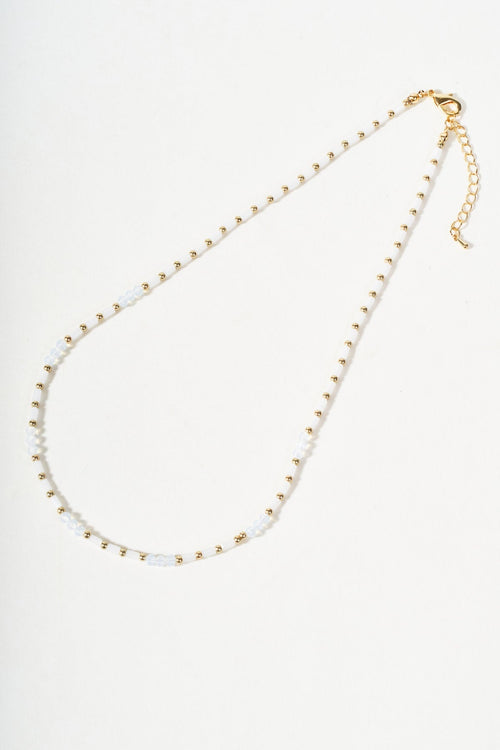 Opal Crystal Beaded Necklace