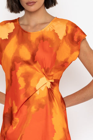 Carraig Donn Orange Grainne Midi Dress