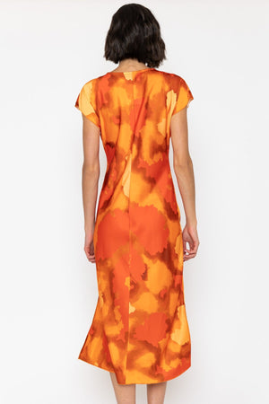 Carraig Donn Orange Grainne Midi Dress