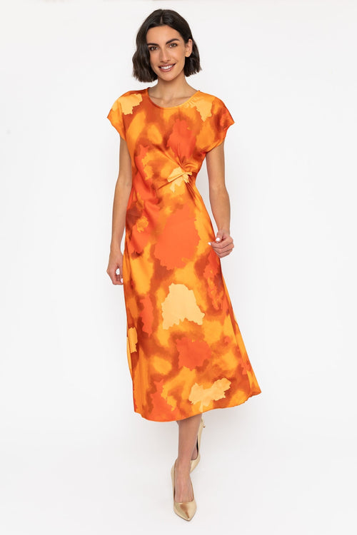 Orange Grainne Midi Dress