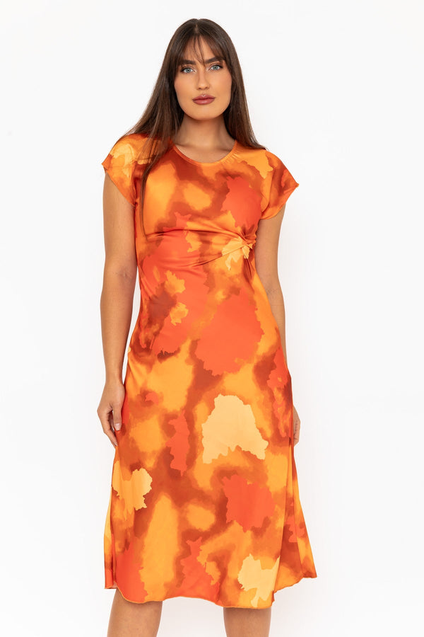 Carraig Donn Orange Grainne Midi Dress