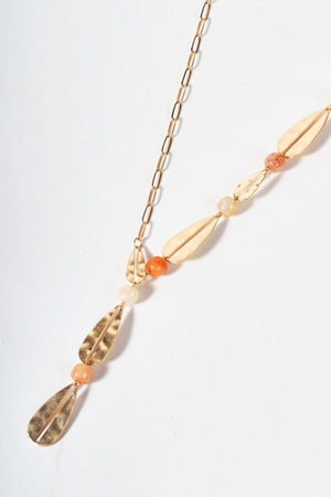 Carraig Donn Orange Multi Bead Long Necklace