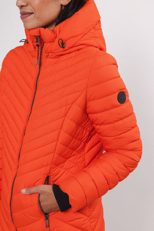 Carraig Donn Orange Padded Coat With Detachable Hood