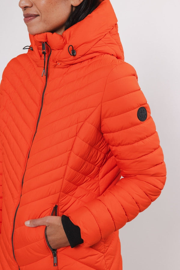 Carraig Donn Orange Padded Coat With Detachable Hood