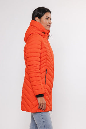 Carraig Donn Orange Padded Coat With Detachable Hood