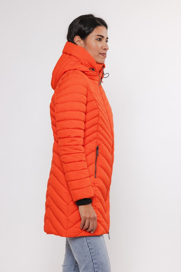 Carraig Donn Orange Padded Coat With Detachable Hood