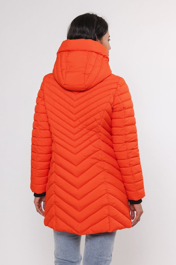 Carraig Donn Orange Padded Coat With Detachable Hood