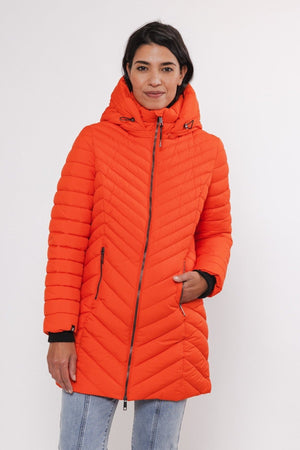 Carraig Donn Orange Padded Coat With Detachable Hood