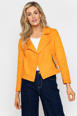 Carraig Donn Orange Suede Cover Up Jacket