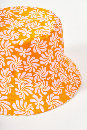 Carraig Donn Orange & Yellow Reversible Bucket Hat
