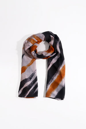 Carraig Donn Orange Zebra Print Scarf