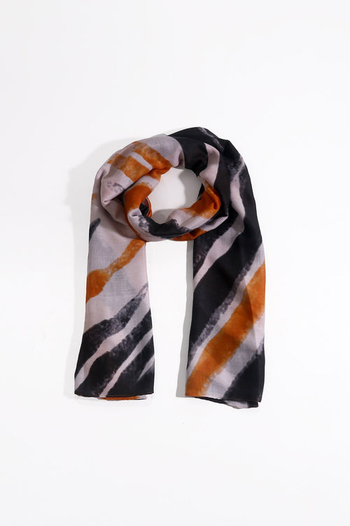 Orange Zebra Print Scarf