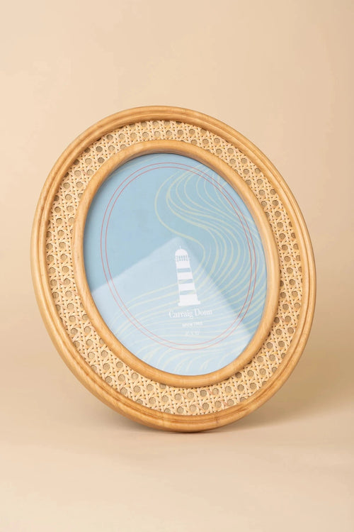 Oval Rattan 8x10 Photo Frame
