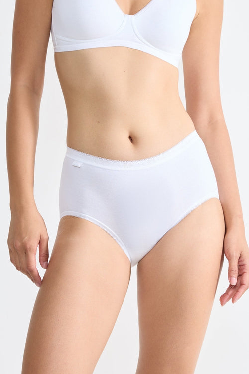 Pack of 4 White Basic Midi Breifs