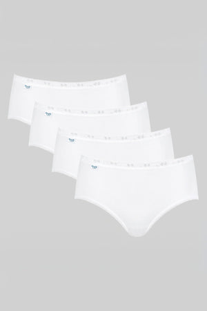Carraig Donn Pack of 4 White Basic Midi Breifs