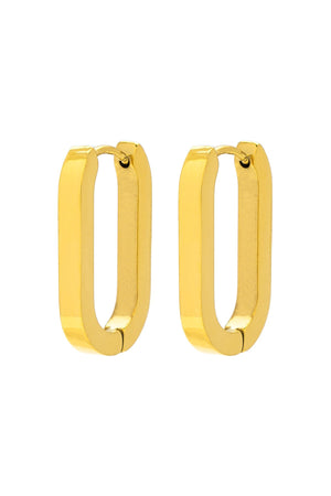Carraig Donn Paperclip Medium Gold Earrings