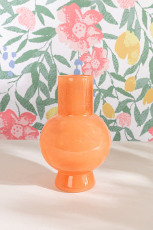 Peach Glass Vase