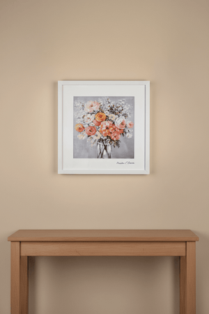 Carraig Donn Peaches & Cream Posy Framed Wall Art