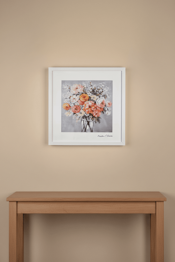 Carraig Donn Peaches & Cream Posy Framed Wall Art