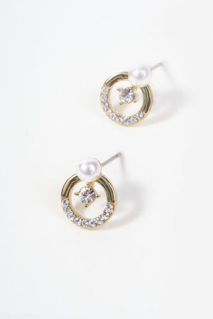 Carraig Donn Pearl And Diamante Earrings