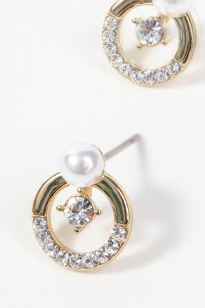 Carraig Donn Pearl And Diamante Earrings