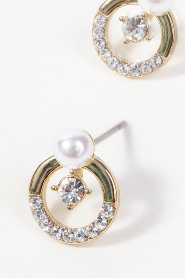 Carraig Donn Pearl And Diamante Earrings