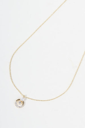 Carraig Donn Pearl And Diamante Pendant Necklace