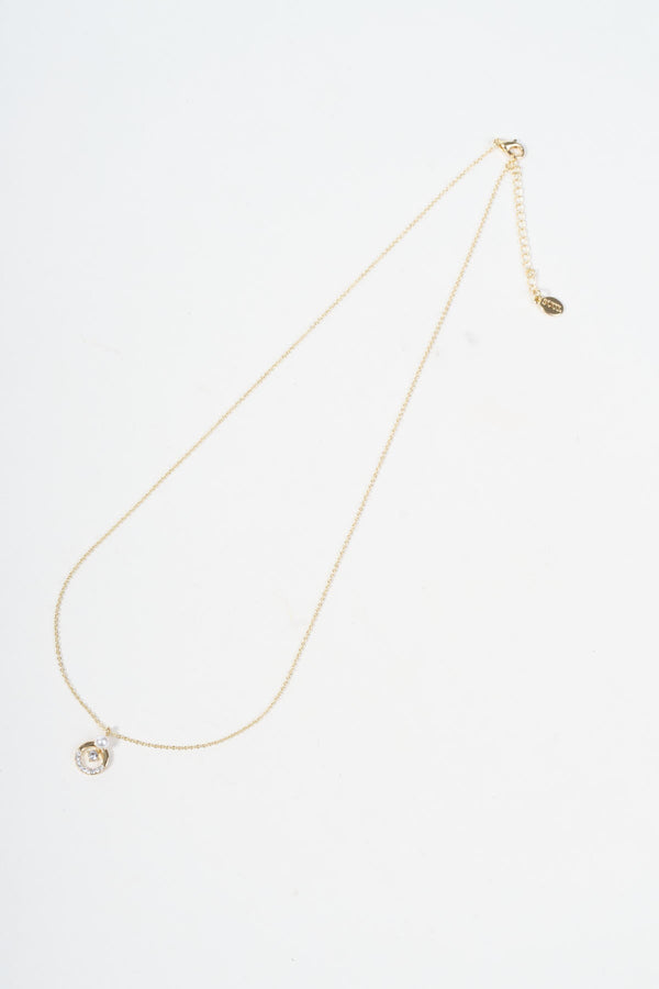 Carraig Donn Pearl And Diamante Pendant Necklace