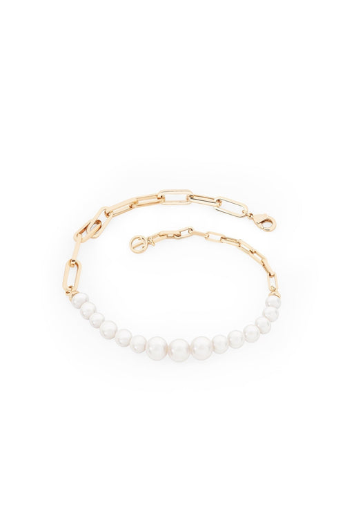 Pearl & Chain Link Bracelet