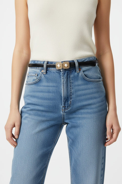 Pearl Detail Belt - Size M/L