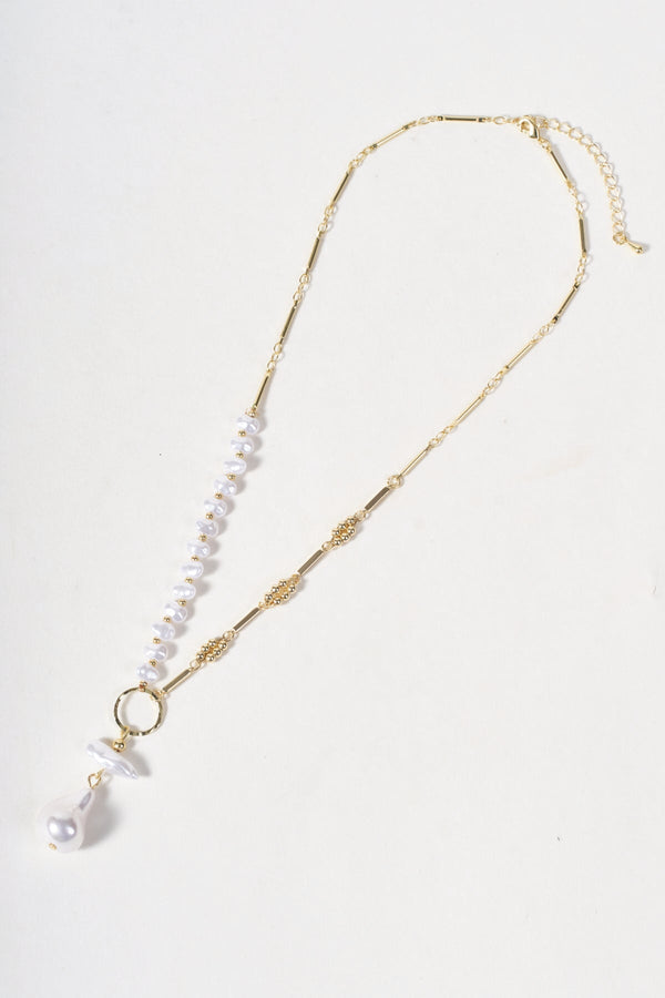 Carraig Donn Pearl Drop Fob Necklace