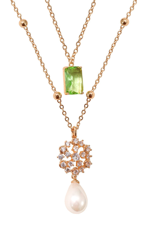 Carraig Donn Pearl & Green Necklace