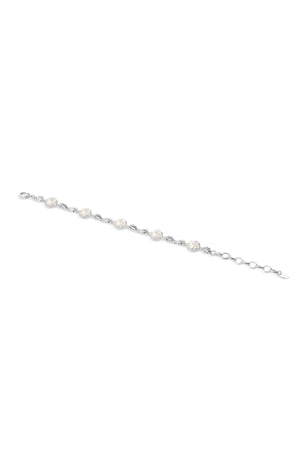Carraig Donn Pearl Leaf Link Bracelet