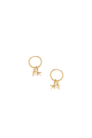 Carraig Donn Pearl Shell & Starfish Hoop Earrings
