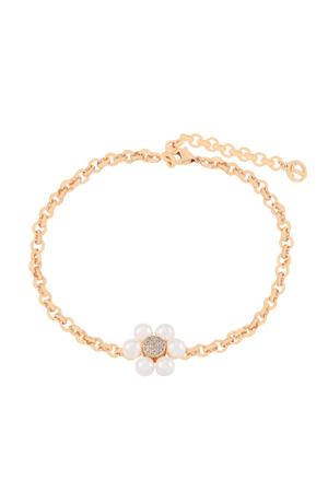 Carraig Donn Pearl Single Daisy Gold Bracelet