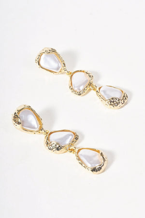 Carraig Donn Pearl Stone Drop Earrings