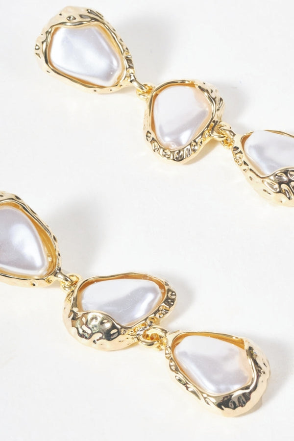 Carraig Donn Pearl Stone Drop Earrings