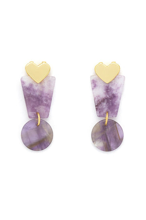 Carraig Donn Phosphosiderite Semi Precious Stone Earrings