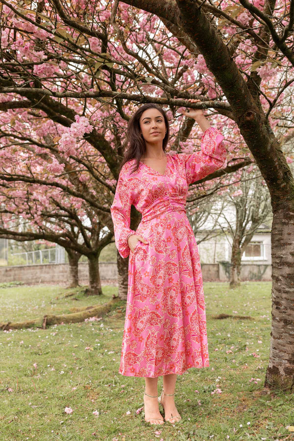 Carraig Donn Pink Alina Midi Dress