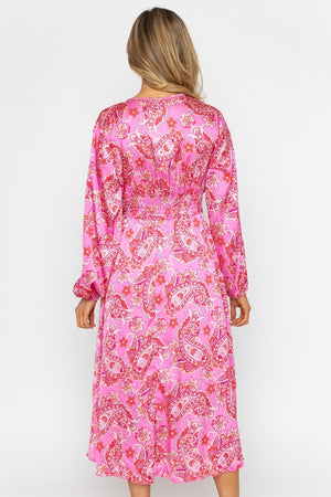 Carraig Donn Pink Alina Midi Dress