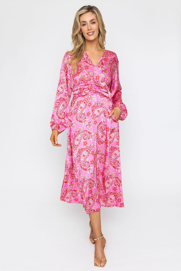 Carraig Donn Pink Alina Midi Dress