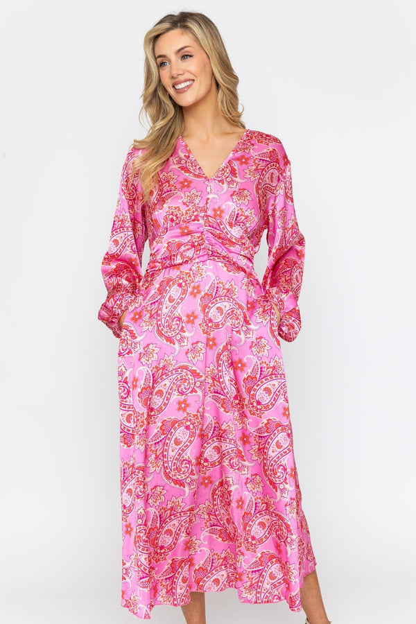 Carraig Donn Pink Alina Midi Dress